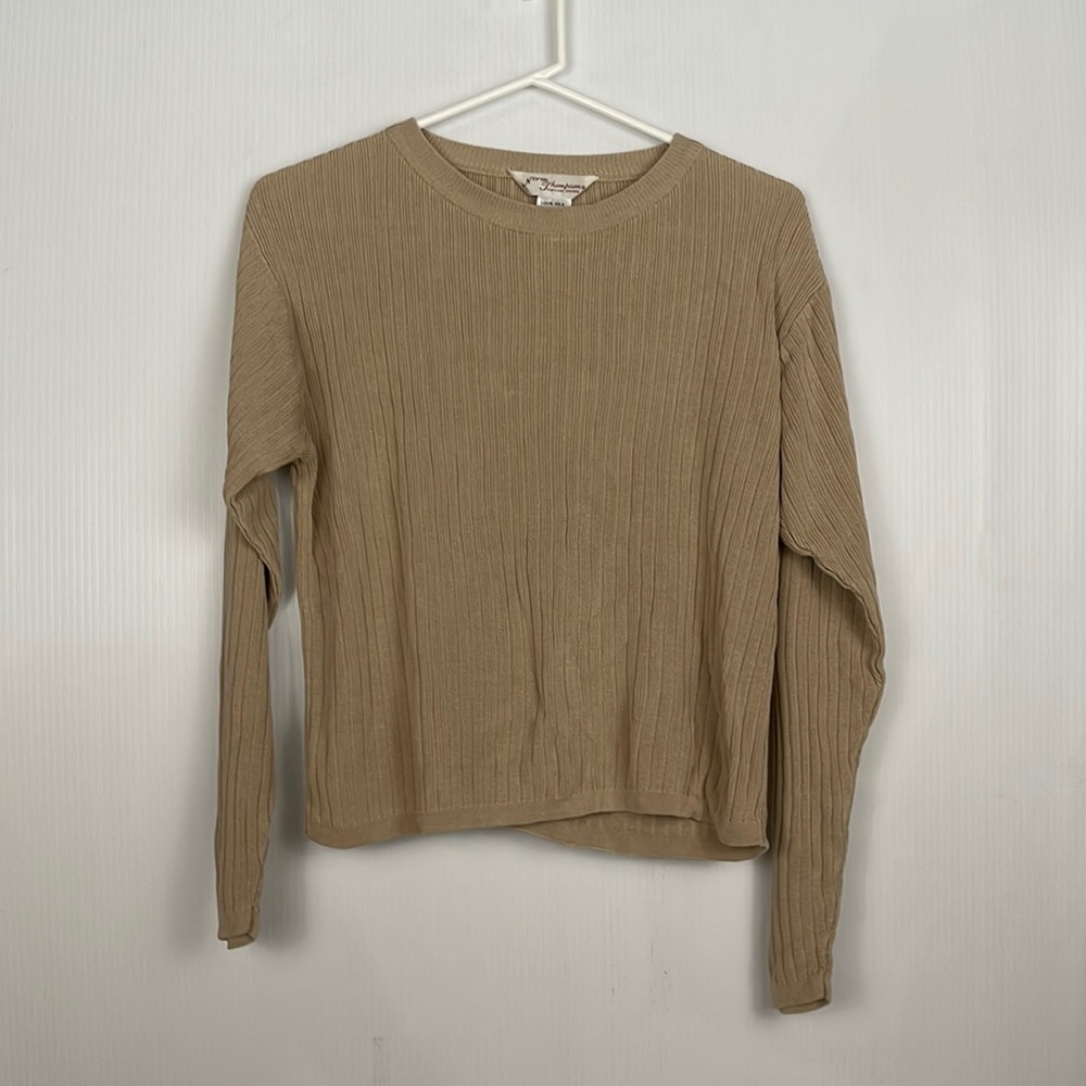 Vintage Cream Silk Sweater Top